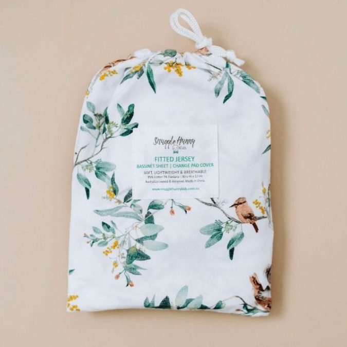 Snuggle Hunny Kids | Bassinet Sheet / Change Pad Cover - Eucalypt - Image 4