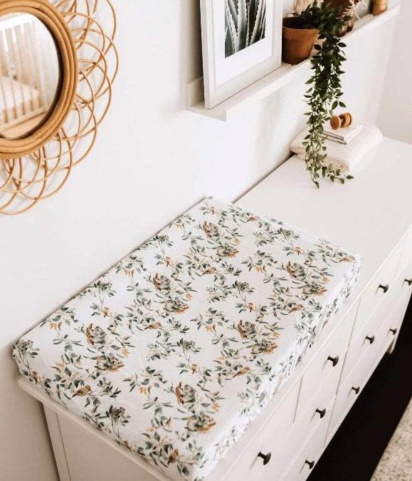 Snuggle Hunny Kids | Bassinet Sheet / Change Pad Cover - Eucalypt - Image 6