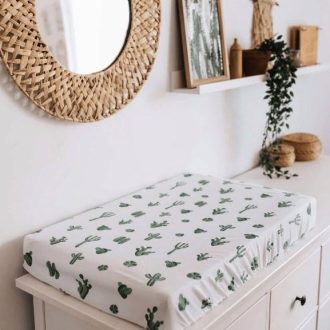 Snuggle Hunny Kids |  Bassinet Sheet / Change Pad Cover - Cactus