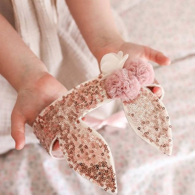 Alimrose | Sequin Bunny Crown, Rose Gold - Image 3