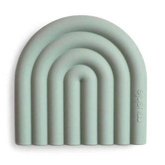 Mushie | Rainbow Teether, Cambridge Blue