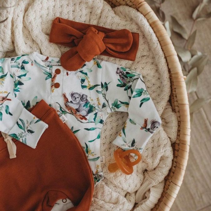 Snuggle Hunny Kids | Long Sleeve Bodysuit, Eucalypt - Image 3