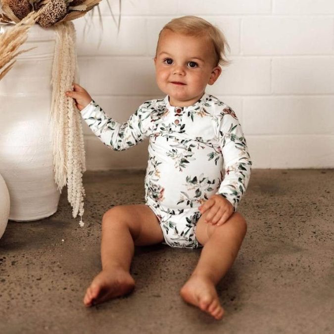Snuggle Hunny Kids | Long Sleeve Bodysuit, Eucalypt - Image 5