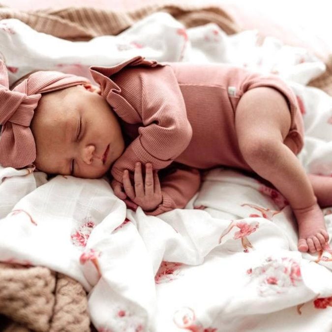Snuggle Hunny Kids | Long Sleeve Bodysuit, Rose - Image 2
