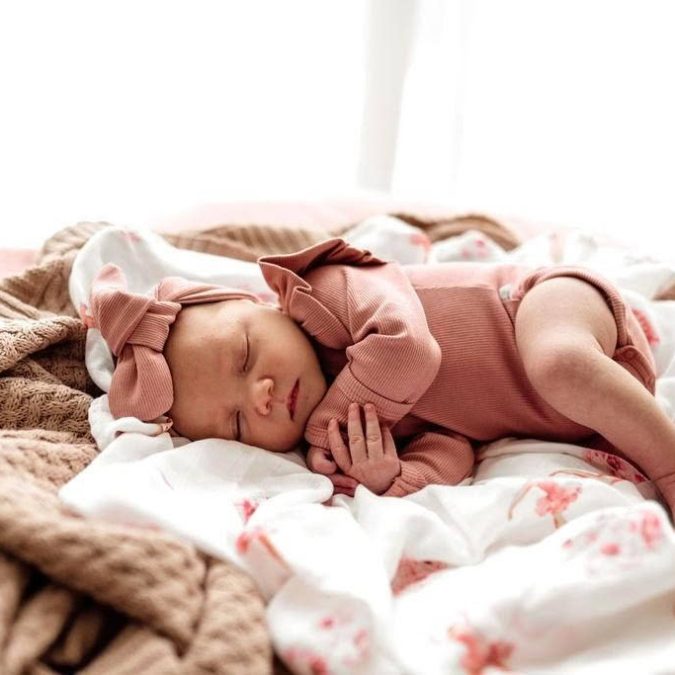 Snuggle Hunny Kids | Long Sleeve Bodysuit, Rose - Image 3