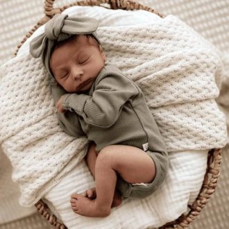 Snuggle Hunny Kids | Ribbed Topknot, Dewkist