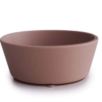 Mushie | Silicone Suction Bowl, Cloudy Mauve