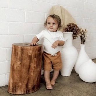 Snuggle Hunny Kids | Short Sleeve Bodysuit, Milk