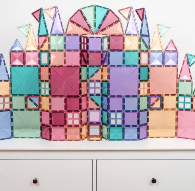 Connetix Magnetic Tiles | 120 Piece Pastel Creative Pack - Image 2