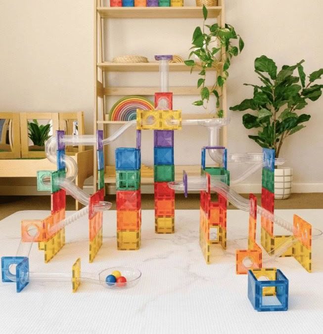 Connetix Magnetic Tiles | 92 Piece Ball Run Pack - Image 11