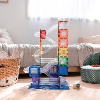 Connetix Magnetic Tiles | 92 Piece Ball Run Pack