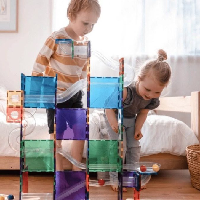 Connetix Magnetic Tiles | 92 Piece Ball Run Pack - Image 7