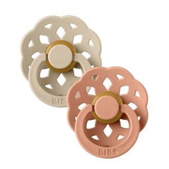 BIBS | Boheme Pacifier (Duo Pack) - Vanilla/Peach, Size 1
