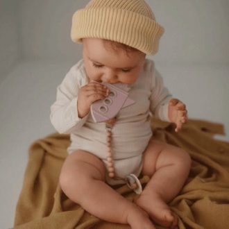 Mushie | Teether, Mauve Rocket