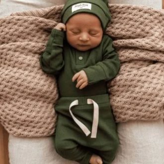 Snuggle Hunny Kids | Long Sleeve Bodysuit, Olive
