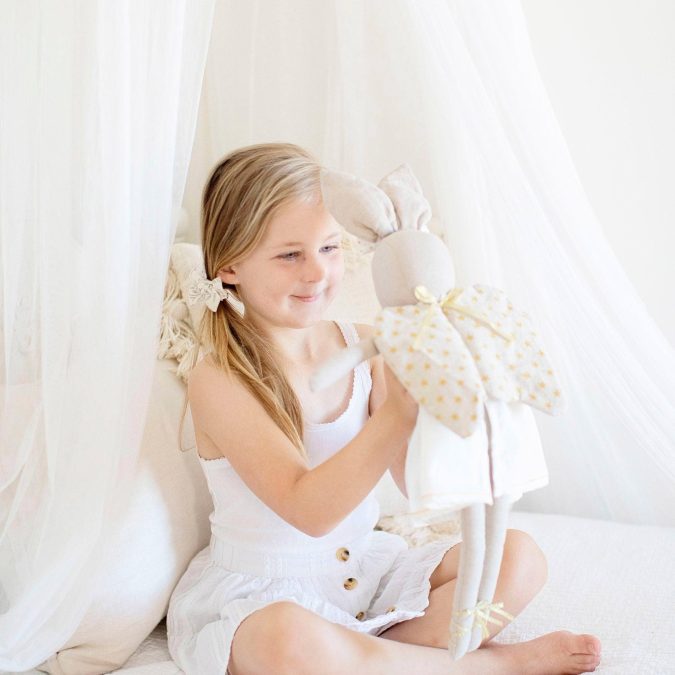 Alimrose | Abby Angel Bunny Doll, Ivory - Image 5