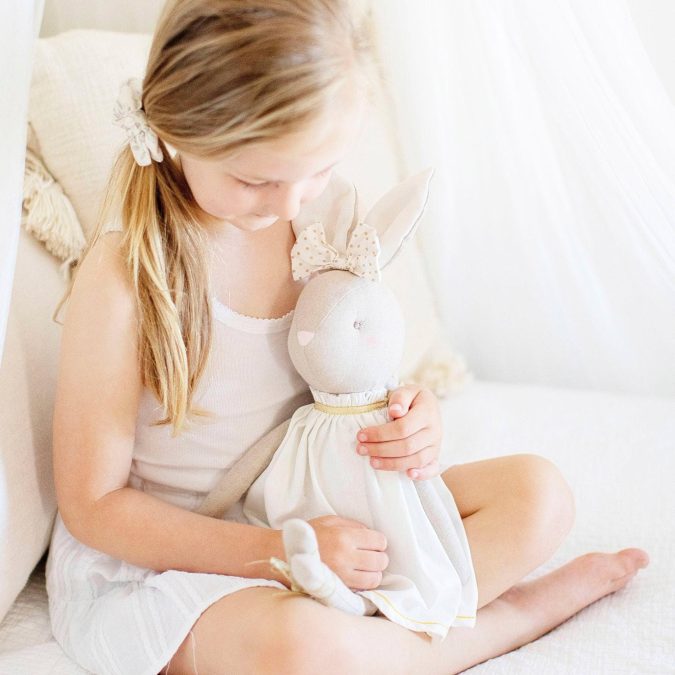 Alimrose | Abby Angel Bunny Doll, Ivory - Image 6