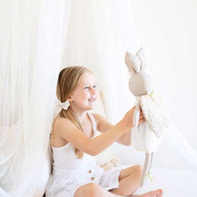 Alimrose | Abby Angel Bunny Doll, Ivory - Image 4