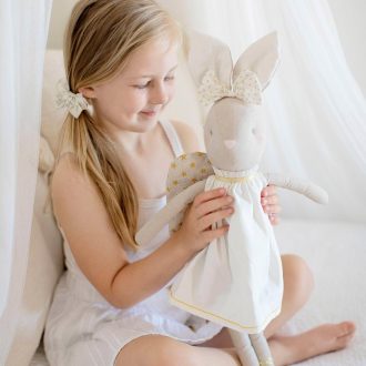 Alimrose | Abby Angel Bunny Doll, Ivory