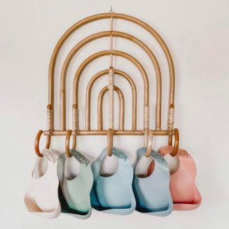 Little Lights Co | Silicone Baby Bib, Olive