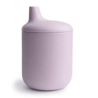 Mushie | Silicone Sippy Cup, Soft Lilac