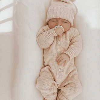Ziggy Lou | Classic Knit Romper Textured, Shell
