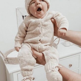 Ziggy Lou | Classic Knit Romper Textured, Shell