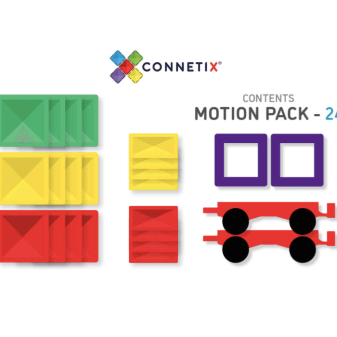 Connetix Magnetic Tiles | 24 Piece Rainbow Motion Pack - Image 7