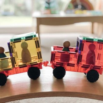 Connetix Magnetic Tiles | 24 Piece Rainbow Motion Pack
