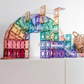 Connetix Magnetic Tiles | 106 Piece Pastel Ball Run Pack