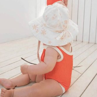 Ziggy Lou | Reversible Linen Hat, Goldie/Nude