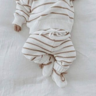 Ziggy Lou | Baby Booties, Milk and Caramel