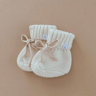 Ziggy Lou | Baby Booties, Cream & Nude