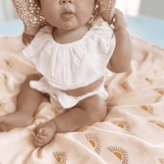 Fox & Fallow | Organic Muslin Wrap Swaddle, Suns