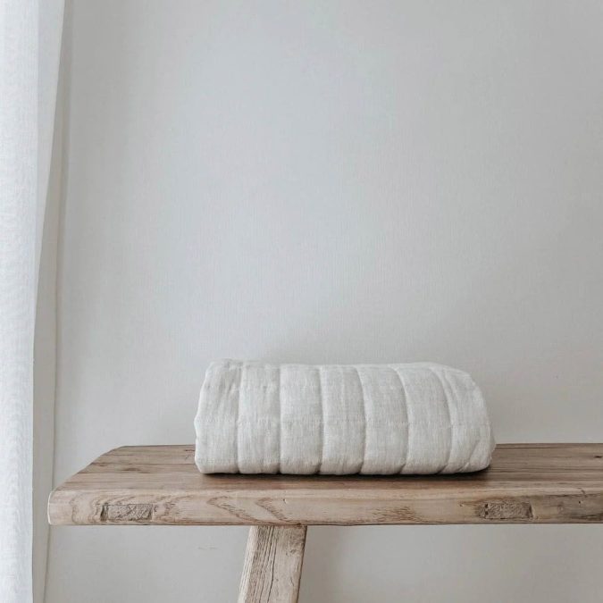 Home Lab | Linen Baby Playmat, Natural Oat - Image 3
