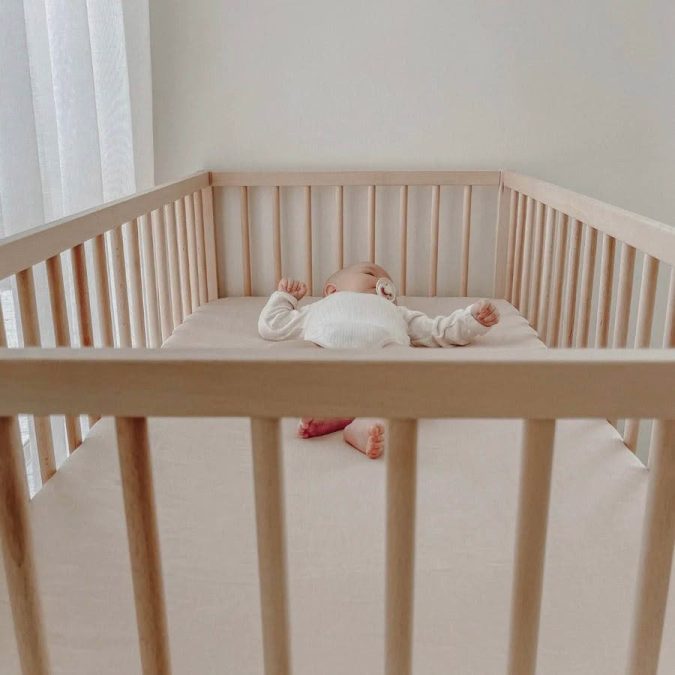 Home Lab | Linen Fitted Cot Sheet, Latte