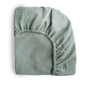Mushie | Bassinet Sheet, Roman Green