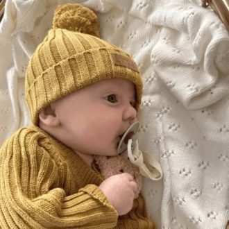 Little B's Nursery | Ribbed Baby Beanie, Mustard