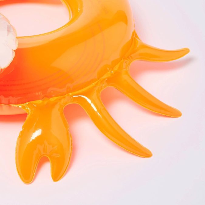SUNNYLiFE | Kiddy Inflatable Pool Ring, Sonny the Sea Creature Neon Orange - Image 6