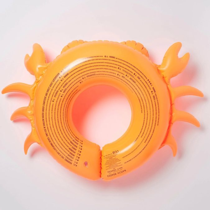 SUNNYLiFE | Kiddy Inflatable Pool Ring, Sonny the Sea Creature Neon Orange - Image 7