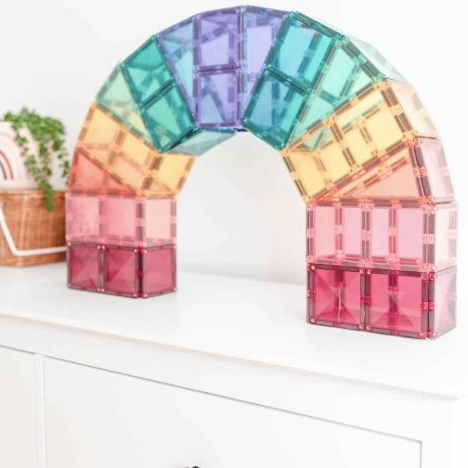 Connetix Magnetic Tiles | 202 Piece Pastel Mega Pack - Image 3
