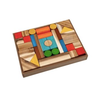 Qtoys | Natural Colour Wooden Blocks (34 piece)