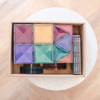 Connetix Magnetic Tiles | 64 Piece Pastel Starter Pack