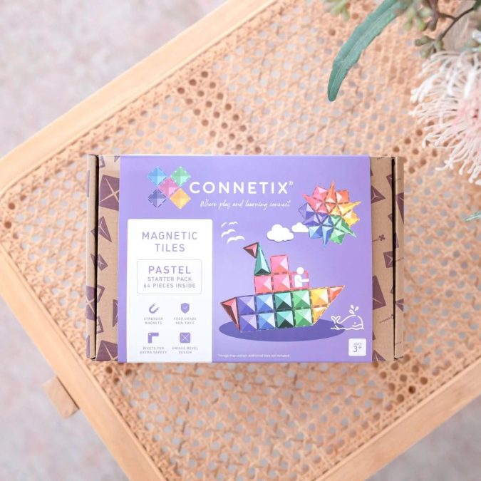 Connetix Magnetic Tiles | 64 Piece Pastel Starter Pack - Image 4