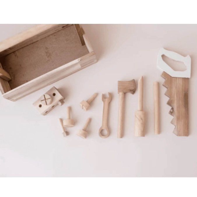 Qtoys | Natural Wooden Tool Set - Image 7