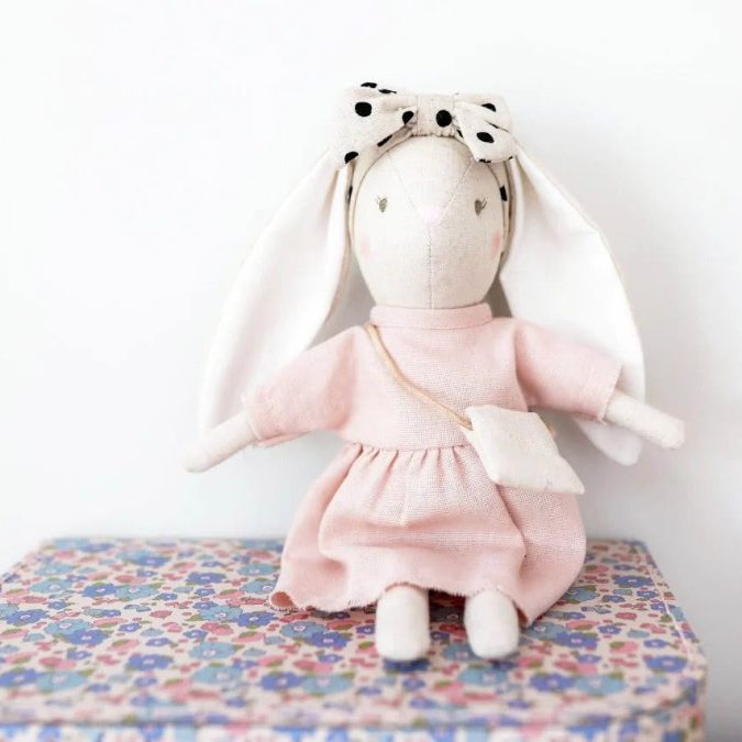 Alimrose | Mini Sofia Bunny Doll, Pink - Image 2