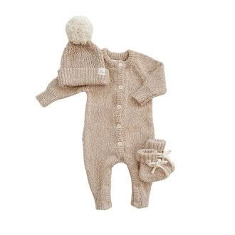 Ziggy Lou | Classic Knit Romper, Almond
