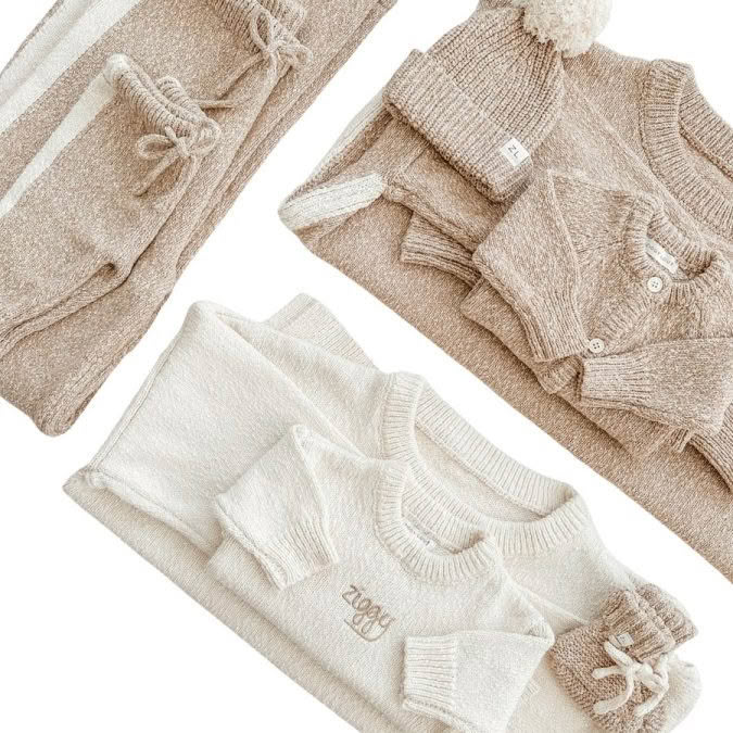 Ziggy Lou | Classic Knit Romper, Almond - Image 4