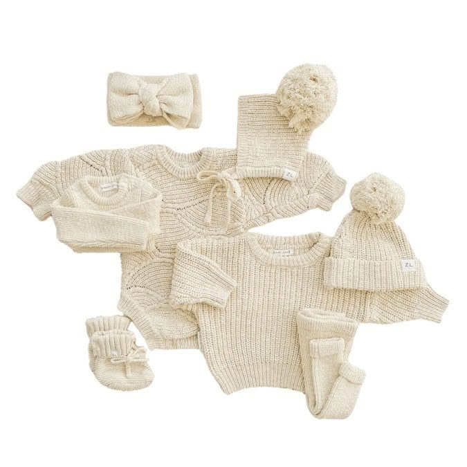 Ziggy Lou | Pom Pom Bonnet, Oat - Image 3