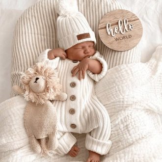 Little B's Nursery | Ribbed Romper, Milk